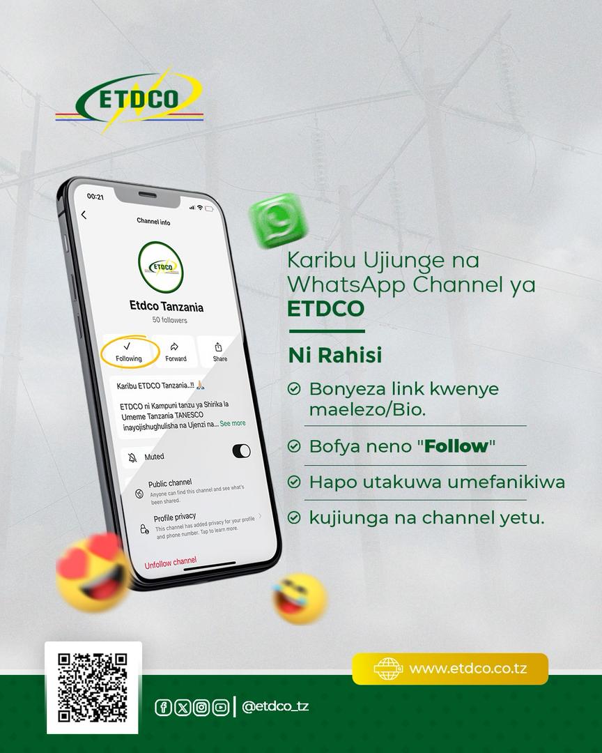 Sasa ETDCO tumekufikia kiganjani mwako.